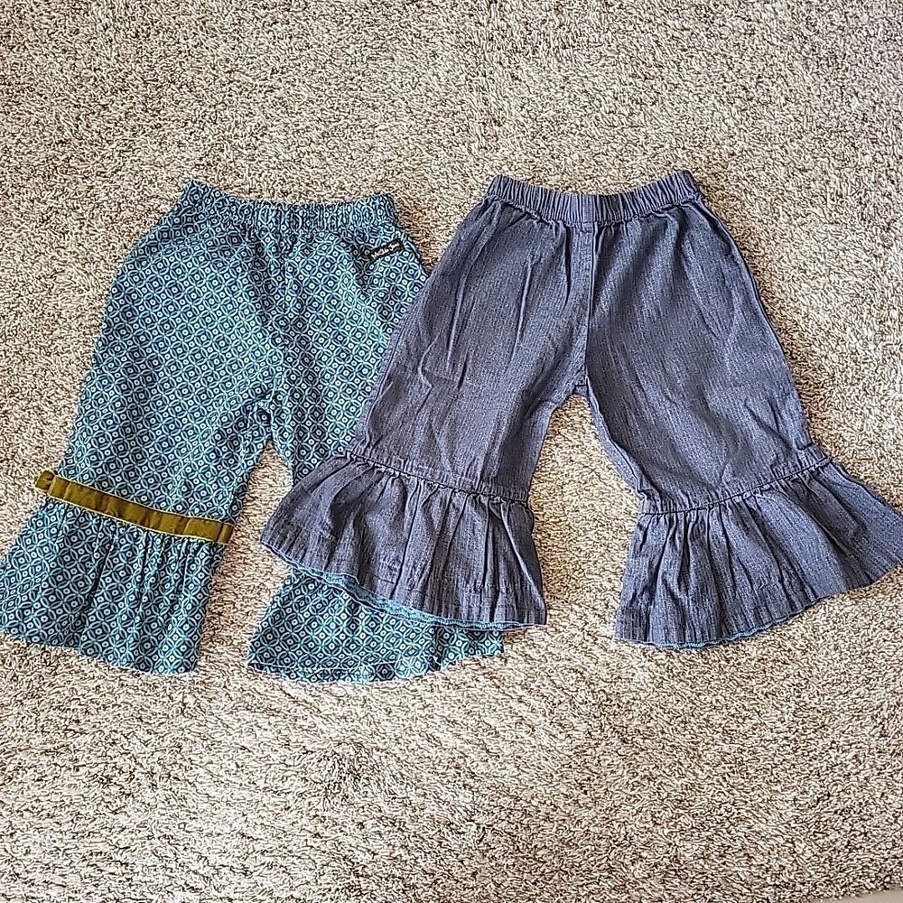 Lot Of 2: MATILDA JANE‎ 2011 Infant/Toddler You & Me Big Ruffle Pants Size 18mo
